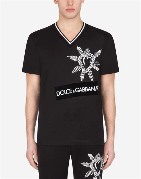 dolce gabbana t shirt v neck|dolce gabbana formal shirts.